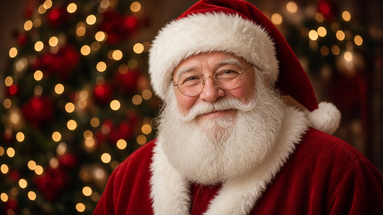 Santa Claus in a red suit
